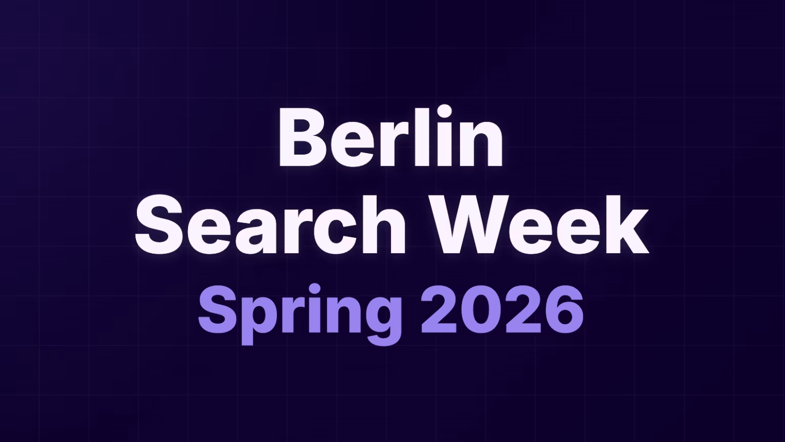 Berlin Search Week